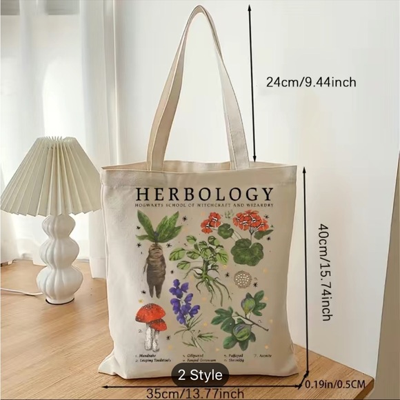 Harry Potter Herbology Canvas Tote - Picture 3 of 6